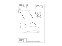 Lámparas de pared Enumis moderno de hormigón/vidrio - 1 fuentes luminosas 4000K - L.40 x A.10 cm - gris
