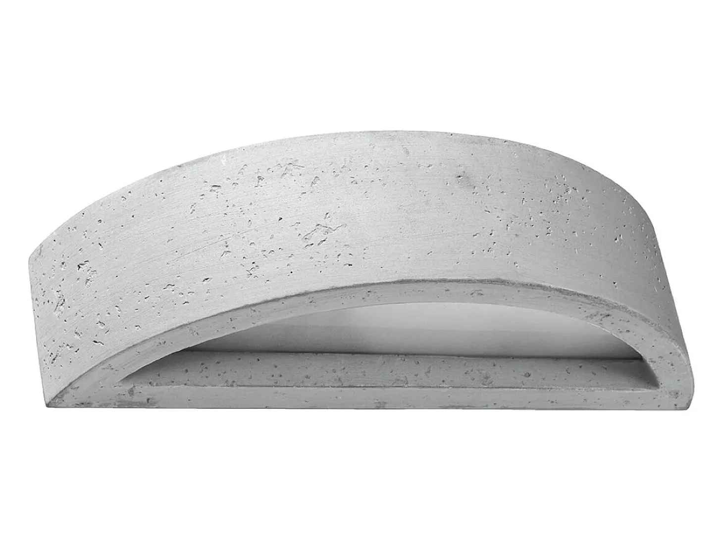 Lámparas de pared Enumis moderno de hormigón/vidrio - 1 fuentes luminosas 4000K - L.40 x A.10 cm - gris