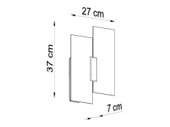 Lámparas de pared Fabulario moderno de acero/vidrio - 2 fuentes luminosas 4000K - L.27 x A.37 cm - cromo/blanco