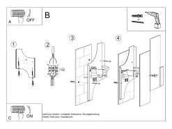 Lámparas de pared Fabulario moderno de acero/vidrio - 2 fuentes luminosas 4000K - L.27 x A.37 cm - cromo/blanco