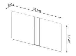 Lámparas de pared Feralia moderno de vidrio/acero - 2 fuentes luminosas 4000K - L.35 x A.18 cm - blanco/cromo
