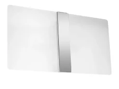 Lámparas de pared Feralia moderno de vidrio/acero - 2 fuentes luminosas 4000K - L.35 x A.18 cm - blanco/cromo