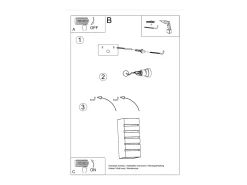 Lámparas de pared Flaam moderno de cerámica/vidrio - 1 fuentes luminosas 4000K - L.10,5 x A.26 cm - blanco
