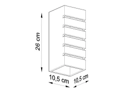 Lámparas de pared Flaam moderno de cerámica/vidrio - 1 fuentes luminosas 4000K - L.10,5 x A.26 cm - blanco