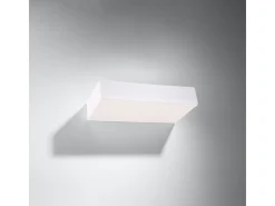 Lámparas de pared Flain moderno de cerámica - 2 fuentes luminosas 3000K - L.31 x A.6,5 cm - blanco