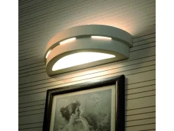 Lámparas de pared Gloch moderno de cerámica/vidrio - 1 fuentes luminosas 3000K - L.40 x A.10 cm - blanco