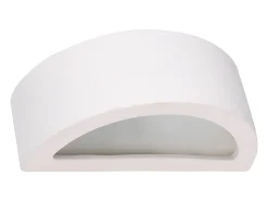 Lámparas de pared Gloim moderno de cerámica - 1 fuentes luminosas 4000K - L.30 x A.15 cm - blanco