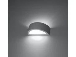 Lámparas de pared Gloim moderno de cerámica - 1 fuentes luminosas 4000K - L.30 x A.15 cm - blanco