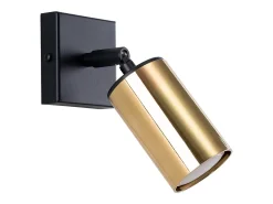 Lámparas de pared Glois moderno de acero - 1 fuentes luminosas 3000K - L.8 x A.18,5 cm - oro negro
