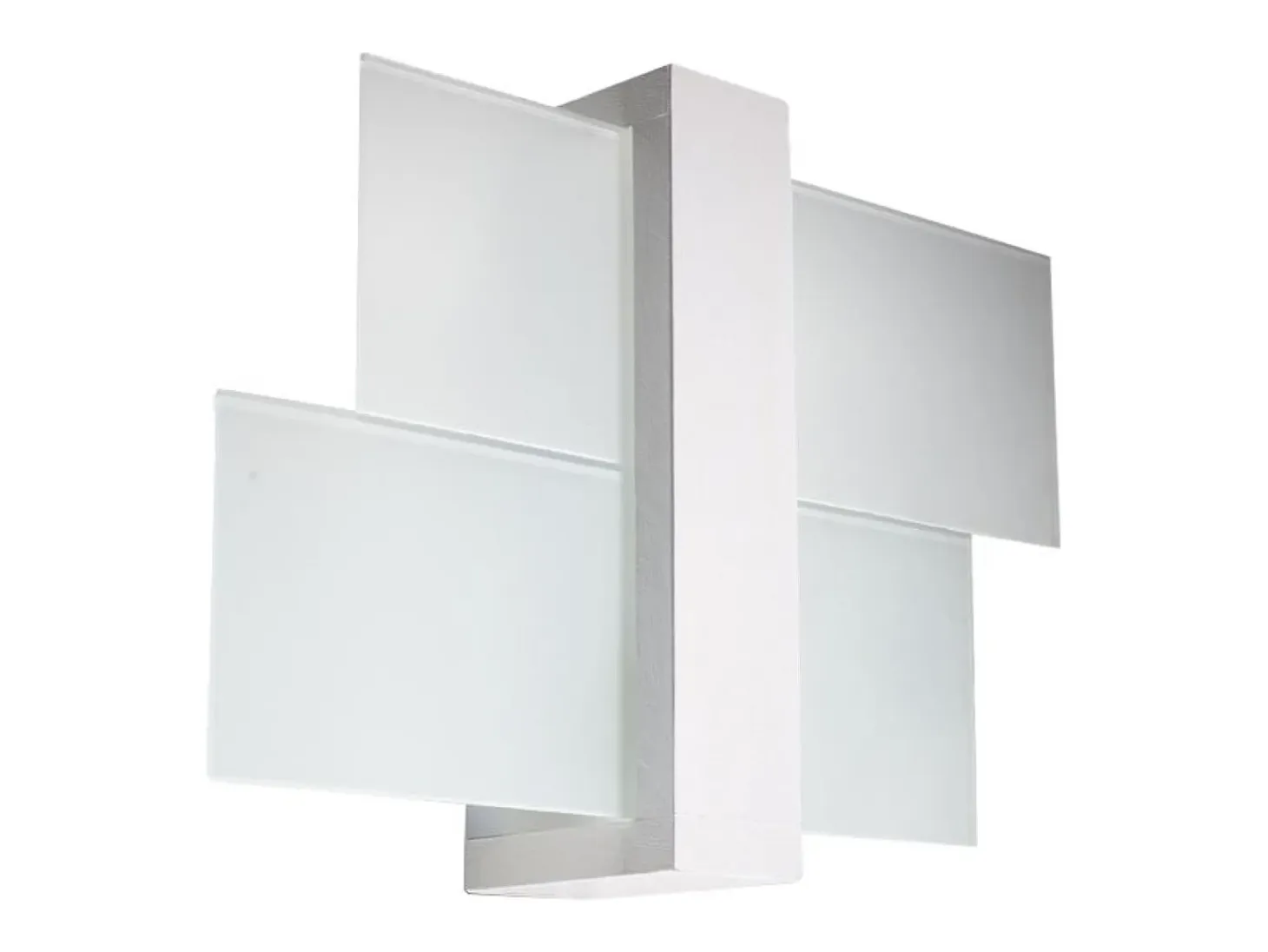 Lámparas de pared Ignis escandinavo de madera/vidrio - 1 fuentes luminosas 4000K - L.43 x A.30 cm - blanco