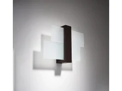 Lámparas de pared Ignis escandinavo de madera/vidrio - 1 fuentes luminosas 3000K - L.43 x A.30 cm - wengué