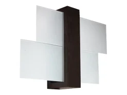 Lámparas de pared Ignis escandinavo de madera/vidrio - 1 fuentes luminosas 3000K - L.43 x A.30 cm - wengué
