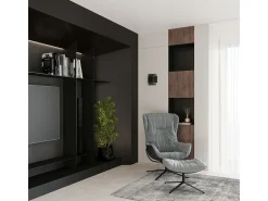 Lámparas de pared Ignisra moderno de acero - 1 fuentes luminosas 3000K - L.21 x A.23 cm - negro