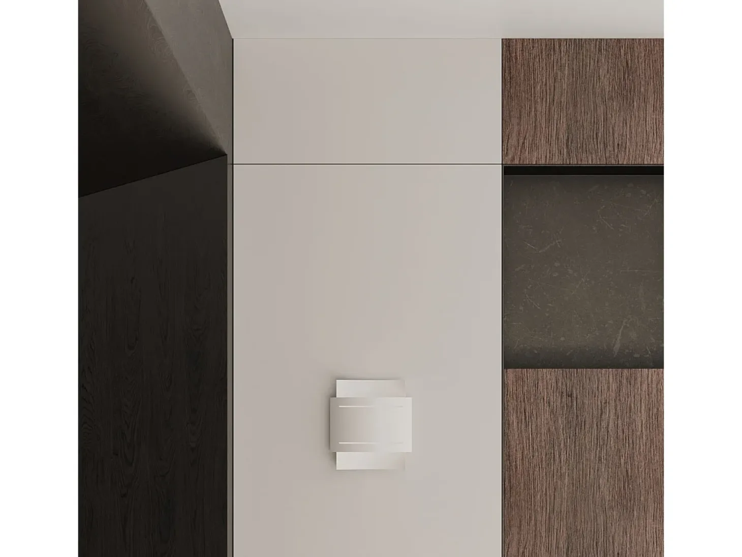 Lámparas de pared Ignisra moderno de acero - 1 fuentes luminosas 4000K - L.21 x A.23 cm - blanco