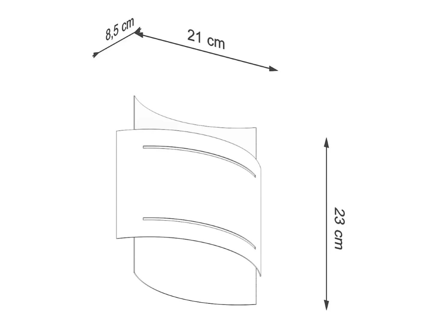Lámparas de pared Ignisra moderno de acero - 1 fuentes luminosas 4000K - L.21 x A.23 cm - blanco