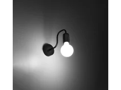 Lámparas de pared Infinix industrial de acero - 1 fuentes luminosas 4000K - L.8,5 x A.20 cm - negro