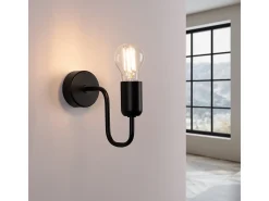 Lámparas de pared Infinix industrial de acero - 1 fuentes luminosas 4000K - L.8,5 x A.20 cm - negro