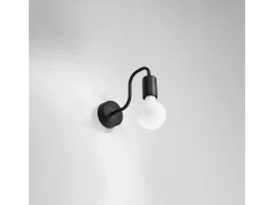 Lámparas de pared Infinix industrial de acero - 1 fuentes luminosas 3000K - L.8,5 x A.20 cm - negro