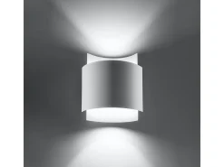 Lámparas de pared Influx industrial de acero - 1 fuentes luminosas 4000K - L.22 x A.23 cm - blanco