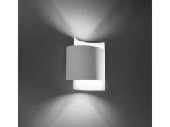 Lámparas de pared Influx industrial de acero - 1 fuentes luminosas 4000K - L.22 x A.23 cm - blanco