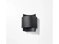 Lámparas de pared Influx industrial de acero - 1 fuentes luminosas 3000K - L.22 x A.23 cm - negro