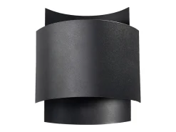 Lámparas de pared Influx industrial de acero - 1 fuentes luminosas 3000K - L.22 x A.23 cm - negro