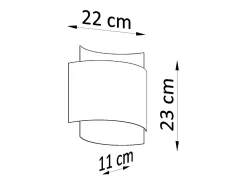 Lámparas de pared Influx industrial de acero - 1 fuentes luminosas 4000K - L.22 x A.23 cm - negro