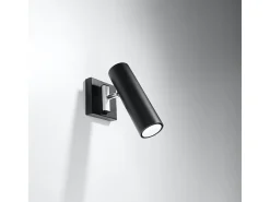 Lámparas de pared Invicta moderno de acero - 1 fuentes luminosas 3000K - L.8 x A.20 cm - negro