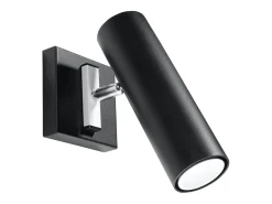 Lámparas de pared Invicta moderno de acero - 1 fuentes luminosas 3000K - L.8 x A.20 cm - negro