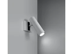 Lámparas de pared Invicta moderno de acero - 1 fuentes luminosas 4000K - L.8 x A.20 cm - blanco