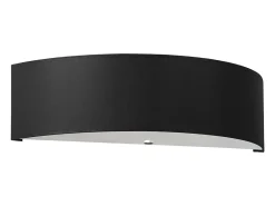 Lámparas de pared Kalmaris minimalista de tela/vidrio/acero - 2 fuentes luminosas 4000K - L.45 x A.12 cm - negro