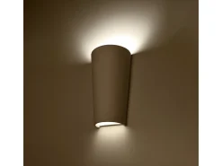 Lámparas de pared Lanoo moderno de cerámica - 1 fuentes luminosas 4000K - L.16,5 x A.29 cm - blanco