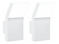 Lámparas de pared LED de exterior 2 uds aluminio fundido blanco ES321294