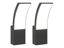 Lámparas de pared LED de exterior 2 uds aluminio fundido negro ES334109