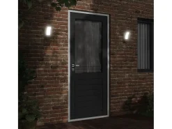 Lámparas de pared LED de exterior 2 uds aluminio fundido negro ES334109