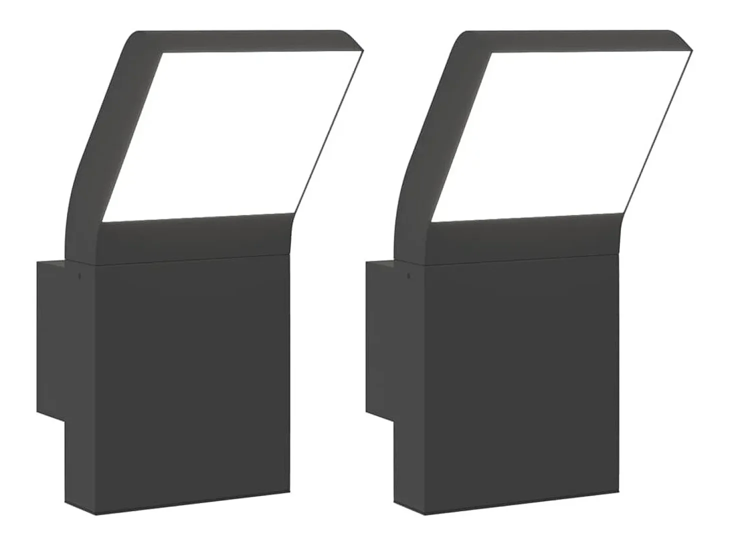 Lámparas de pared LED de exterior 2 uds aluminio fundido negro ES878716