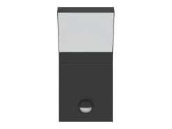 Lámparas de pared LED exterior con sensor 2 uds aluminio negro ES338334