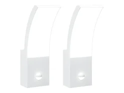Lámparas de pared LED exterior con sensor 2 uds aluminio blanco ES765149