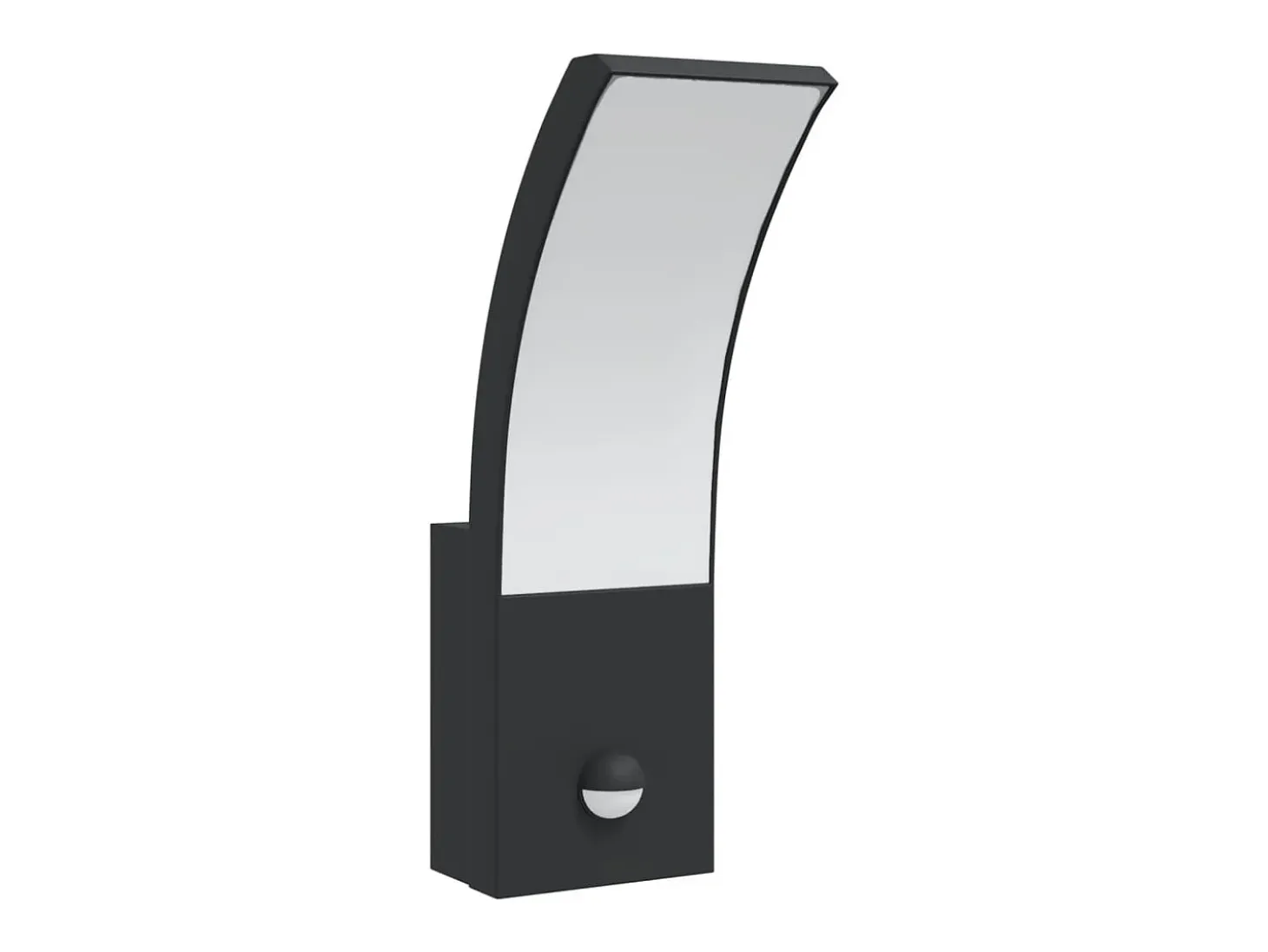 Lámparas de pared LED exterior con sensor 2 uds aluminio negro ES134150