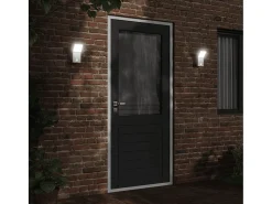 Lámparas de pared LED exterior con sensor 2 uds aluminio blanco ES940589