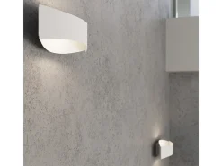 Lámparas de pared Litim moderno de acero - 1 fuentes luminosas 4000K - L.12 x A.12 cm - blanco