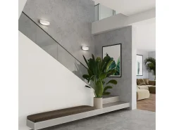Lámparas de pared Litim moderno de acero - 1 fuentes luminosas 3000K - L.12 x A.12 cm - blanco
