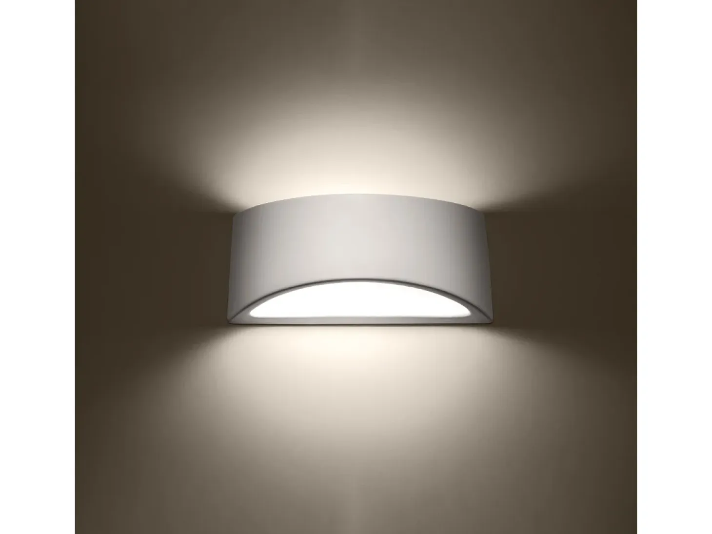 Lámparas de pared Litte moderno de cerámica - 1 fuentes luminosas 4000K - L.31,5 x A.14,5 cm - blanco