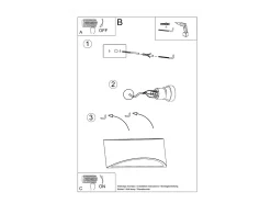 Lámparas de pared Litte moderno de cerámica - 1 fuentes luminosas 3000K - L.31,5 x A.14 cm - blanco