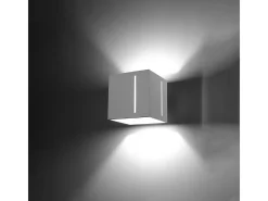 Lámparas de pared Luminara moderno de aluminio - 1 fuentes luminosas 4000K - L.10 x A.10 cm - blanco