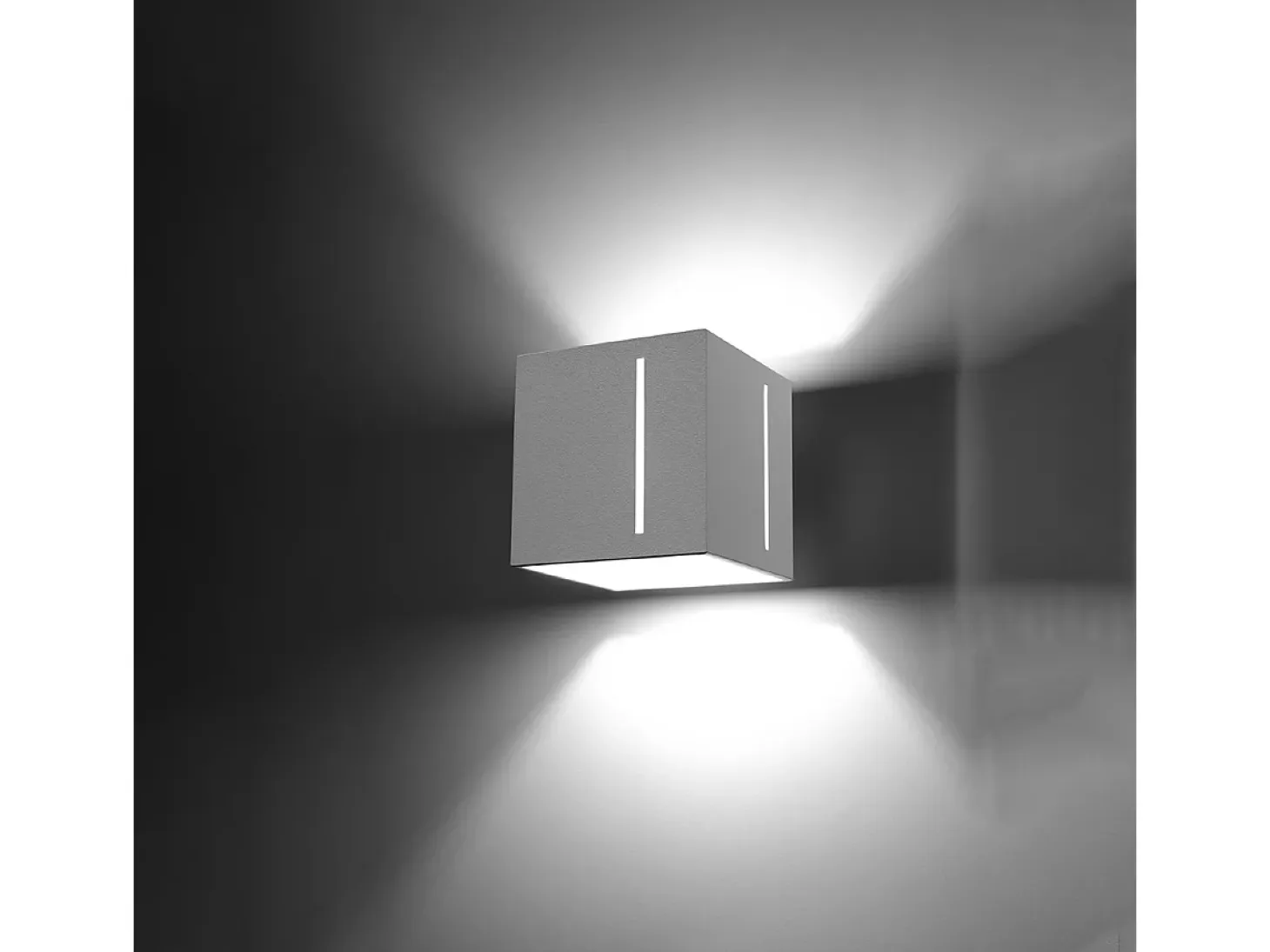 Lámparas de pared Luminara moderno de aluminio - 1 fuentes luminosas 4000K - L.10 x A.10 cm - blanco