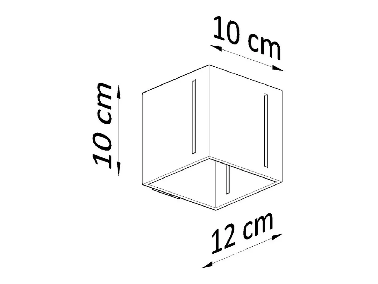 Lámparas de pared Luminara moderno de aluminio - 1 fuentes luminosas 4000K - L.10 x A.10 cm - blanco