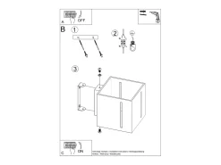 Lámparas de pared Luminara moderno de aluminio - 1 fuentes luminosas 3000K - L.10 x A.10 cm - blanco