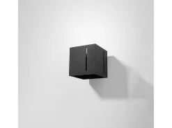 Lámparas de pared Luminara moderno de aluminio - 1 fuentes luminosas 3000K - L.10 x A.10 cm - negro
