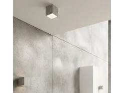 Lámparas de pared Luminara moderno de aluminio - 1 fuentes luminosas 3000K - L.10 x A.10 cm - gris